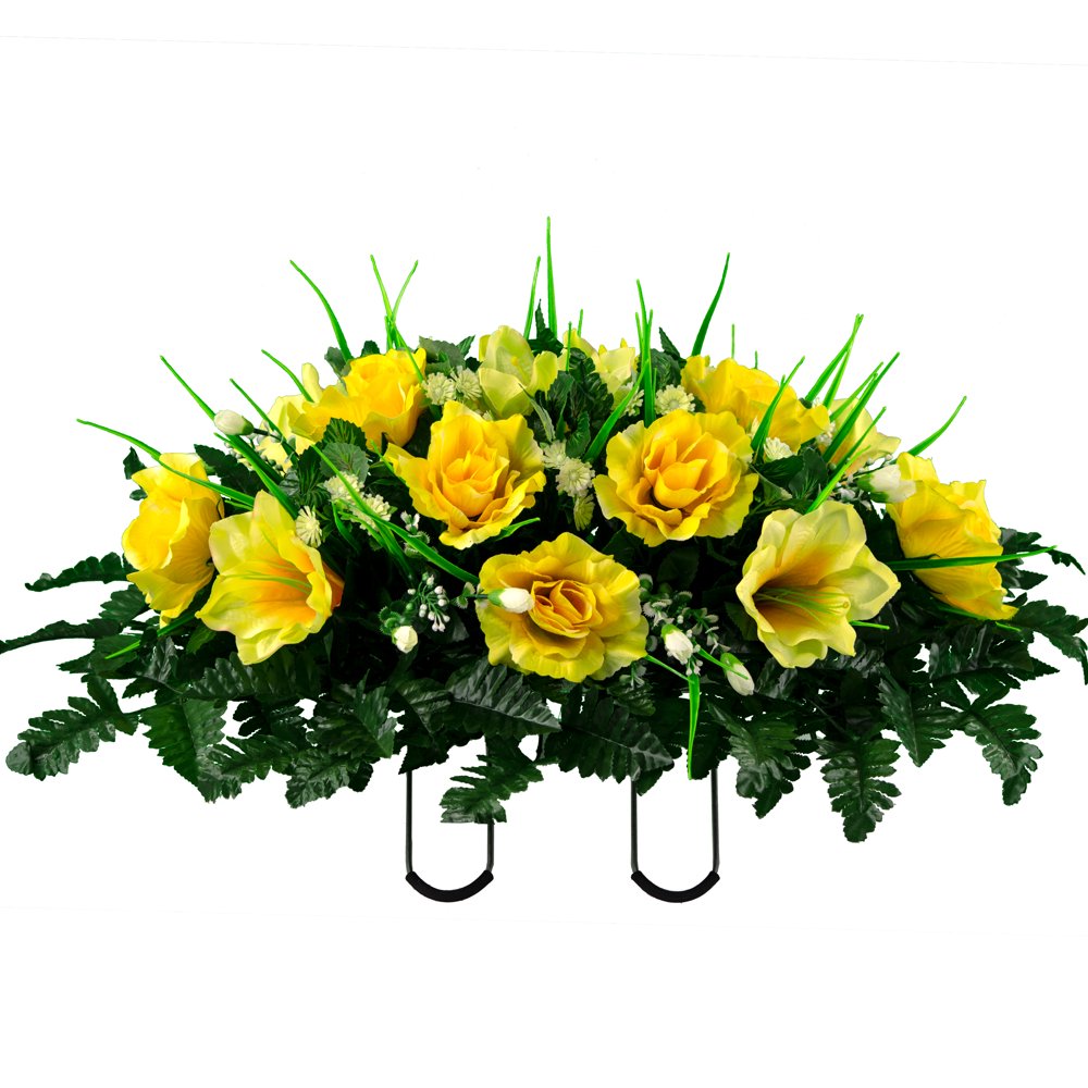 Sympathy Silks Artificial Cemetery Flowers Realistic Outdoor Grave