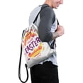 thumbnail image 2 of Easter Drawstring Backpack for Egg Hunt, 13.5" X 16.5" Waterproof Treat Bag, [Easter Theme] Print, 2 of 5