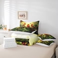 thumbnail image 4 of Housse de Couette Oiseau Cardinal Motif Cardinaux Rouges Ensemble de Literie Complet, Branches d'Arbre 7 Pcs Lit en Sac Doux pour Enfants Garçons Décoration de Chambre, Ensemble de Lit Animaux de la Forêt, Vert, 4 of 5