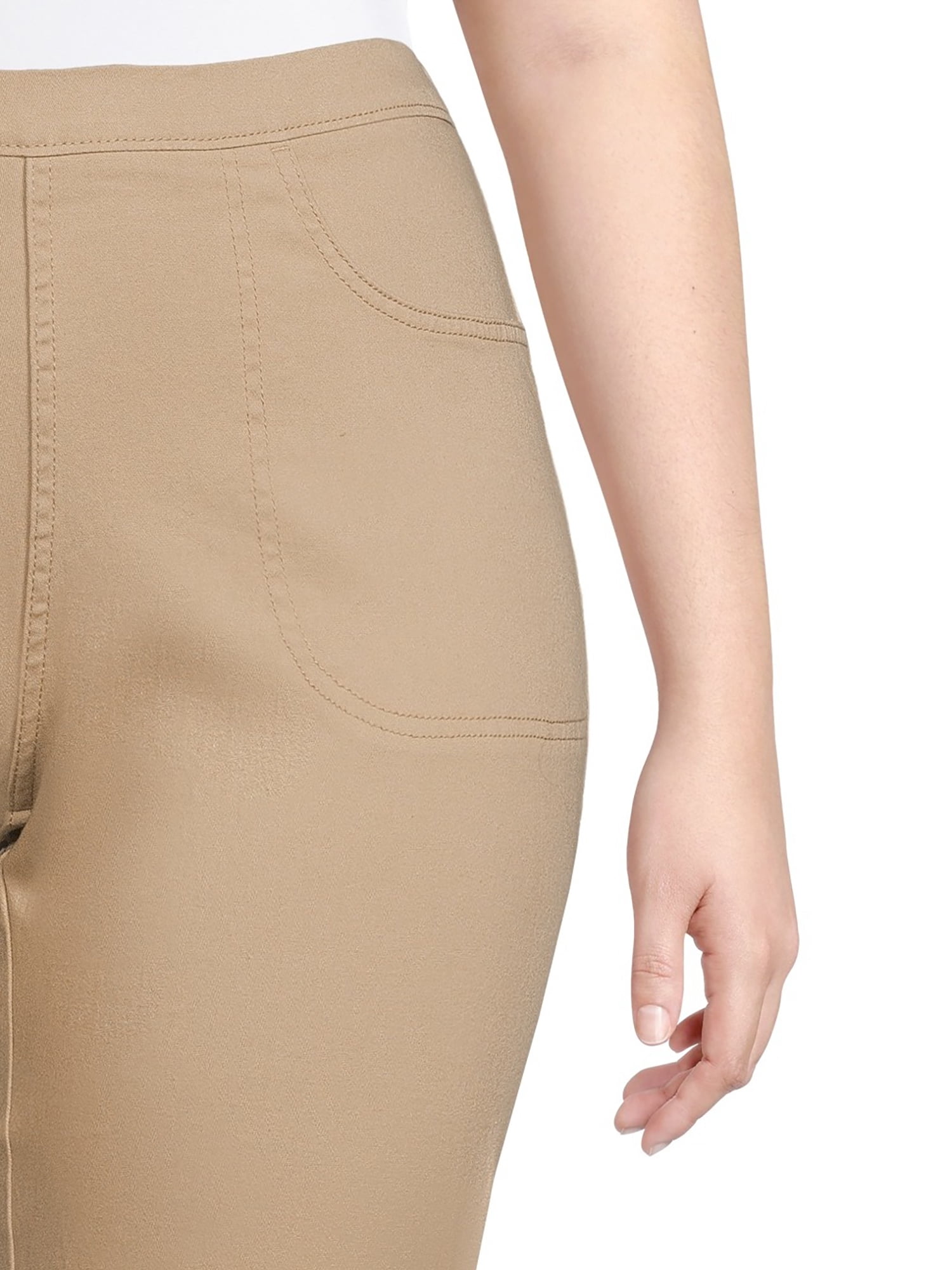 JMS Just My Size by Hanes Women's Plus Snap Hem Pull On Cropped Pants, 23" Inseam, Sizes 0X-4X