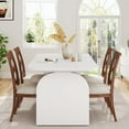 thumbnail image 4 of Tribesigns 63-Inch Dining Table for 4 Person, Farmhouse Rectangular Wood Kitchen Table for Dining Room, Kitchen (White), 4 of 5