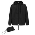 thumbnail image 5 of American Trends Manteau de Pluie Compressible pour Hommes Imperméable Coupe-Vent Léger avec Capuchon Bleu 3X-très Grand, 5 of 5