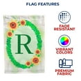 thumbnail image 5 of America Forever Spring Monogram Garden Flag Letter R 12.5 x 18 inches Double Sided Vertical Outdoor, Yard, Lawn, Beautiful Flowers, Green Ivy, Floral Wreath, Summer Flower Garden Flag, 5 of 5