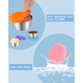 thumbnail image 2 of 6 PCS (1.76oz) Dressing Containers to Go for Condiments, Salad Dressing, Dips, Snacks, Stainless Steel Dipping Sauce Cups, Fits in Bento Box for Lunch, Mini Food Storage Containers with Lid, 2 of 5