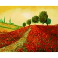 thumbnail image 2 of Borelli, Guido 18x15 White Modern Wood Framed Museum Art Print Titled - La Collina Dei Papaveri, 2 of 4