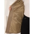 thumbnail image 5 of INSPIRE CHIC Women's Classic Notched Lapel Long Sleeves Long Overcoat S Light Brown, 5 of 7