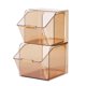 thumbnail image 1 of Caja de almacenamiento Macarena Soporte para Cápsulas de café Contenedor de almacenamiento de paquetes de azúcar Transparente Organizador de bolsas Marrón claro Estante de soporte de almacenamiento, 1 of 8