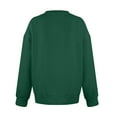 thumbnail image 5 of V Neck Sweatshirt Women with Pockets Casual Plain Comfort Hoodless Hoodies Cozy Fleece Pullover Sweatshirts No Hood Dark Green S, 5 of 5