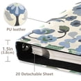 thumbnail image 3 of FORMRS 3 Ring Photo Album 4"x6" Self Adhesive Large Capacity PU Leather Cover, Blue Floral, 3 of 8