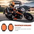 thumbnail image 1 of 1 Pair Professional Motorcycle Racing Kneepads Portable Motorcycle Racing Scratch Proof Adjustable Knee Slider Protectors Protective Gears Orange, 1 of 8