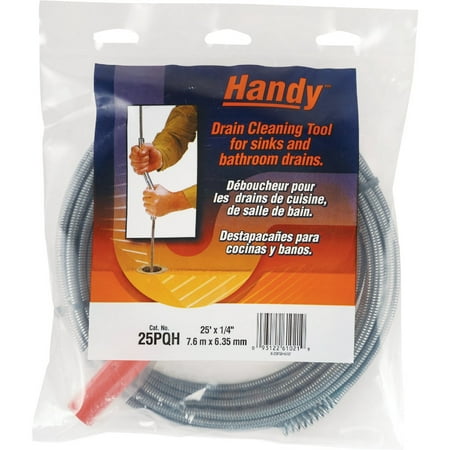 General Wire 1/4 In. x 25 Ft. Carbon Steel Cleanout Drain Auger 25PQH