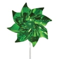 thumbnail image 3 of In the Breeze 2709 — Green Mylar Pinwheels - Sparkly Green Spinners - Great Party Favor or Decoration - 8 Piece Bags, 3 of 4