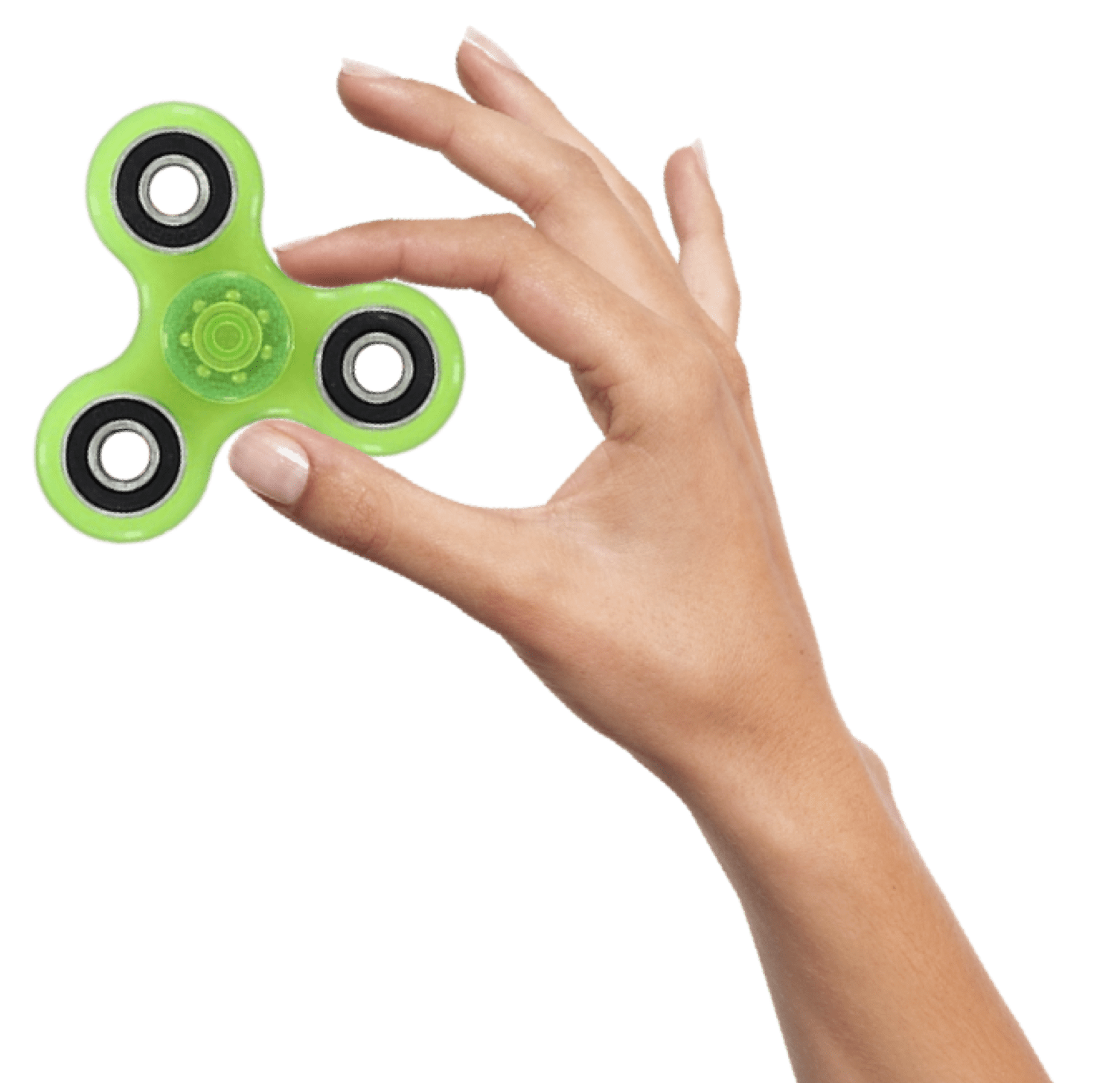 New Finger Fidget Hand Tri Spinner also Glow in Dark ADHD Stress Relief Gadget 