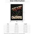 thumbnail image 2 of Just A Boy Who Loves Chicken Throw Blanket Ultra Soft Warm All Season Decorative Fleece Blankets for Bed Chair Car Sofa Couch Bedroom 60"X50", 2 of 6