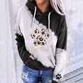 thumbnail image 3 of DDAPJ pyju Dog Mom Hooded Sweatshirt for Women ,Casual Long Sleeve Drawstring Hoodie Cute Footprint Graphic Pullover Tops with Pocket - 3XL, 3 of 4