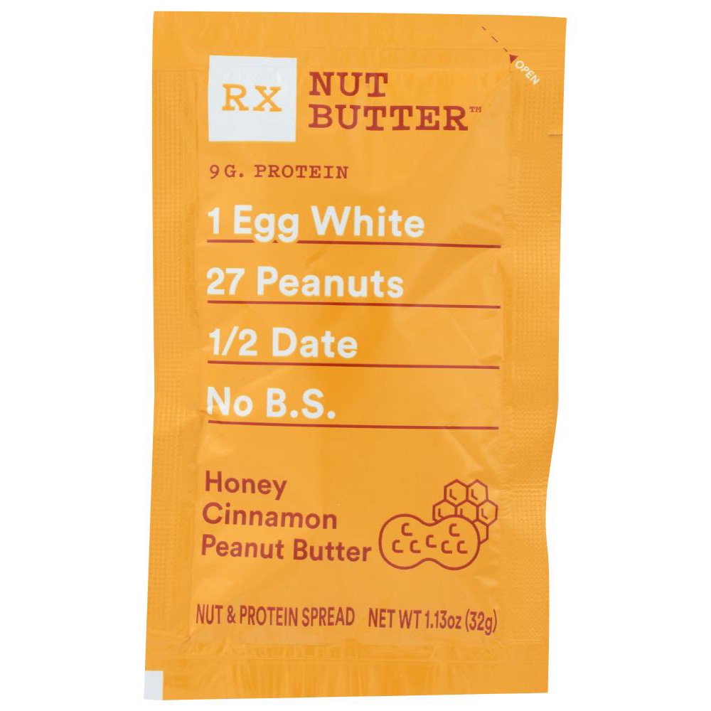 RX Nut Butter, Honey Cinnamon Peanut Butter, 1.13 oz (Pack of 10