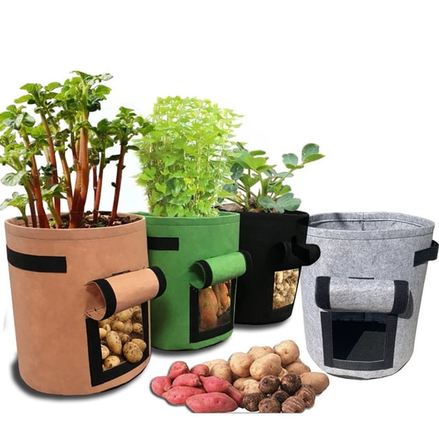 Ganfancp Bolsas para Macetas Bolsas No Tejidas para Jardinería Bolsas para Plantar Hortalizas Patatas Macetas Rebajas Flash Deals 1X Bolsa de Plantación