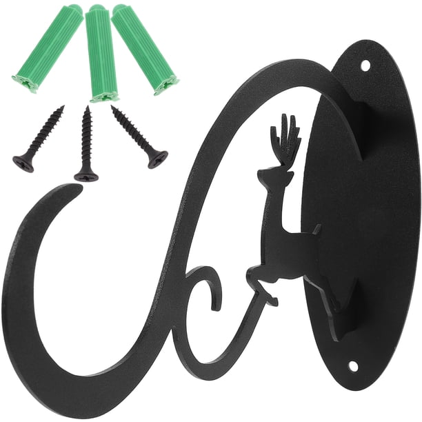 OUNONA Gancho Negro Para Macetas Colgantes Con Acabado Y Material Duradero Para Jardín
