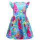 thumbnail image 3 of Vestido de Trolls para niñas, ropa de verano con dibujos animados para niños, vestidos de princesa con mangas con volantes de seda color leche, ropa floral de cumpleaños, 3 of 5