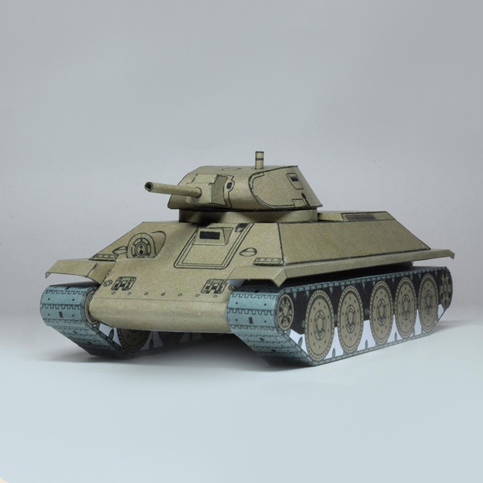 1:50 T-34 Medium Tank Paper Military Model Armored Vehicle Armored Car Collection (Unassembled Kit )