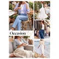 thumbnail image 4 of Anygrew Women's Lightweight Cardigans Casual 3/4 Sleeves Shrugs Open Front Cropped Cardigan Bolero for Dress, 4 of 8