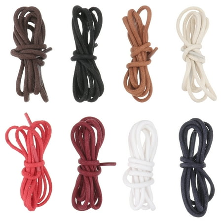 

8 Pairs Waxed Cotton Laces Shoe Ties Boots for Men Shoelaces Athletic Classic Man
