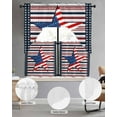 thumbnail image 3 of 4th of July Kitchen Curtains Sets 24 Inch Length with Valance, Independence Day American Flag Star Striped Swag Valances and Tiers Curtain Set Drapes Swag Curtains for Living Room, Bathroom, Bedroom, 3 of 6
