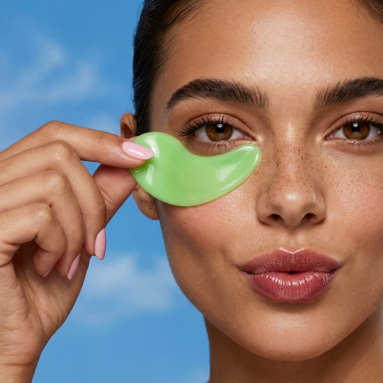 Vitamasques Green Caffeine Bright Eye Hydrogel Eye Pads, One Pair