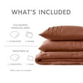 thumbnail image 6 of Regency Heights Full Comforter Set, Boho 3-Piece Pintuck Stitching Bedding Set, Soft Washed Pleated Bed Sets with Pillow Sham Clay, 6 of 10