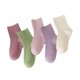 thumbnail image 2 of 5 pares de calcetines para niños pequeños, calcetines de algodón suave a media pantorrilla de color puro para otoño invierno M (13‑15 cm para 3‑5 años), 2 of 5