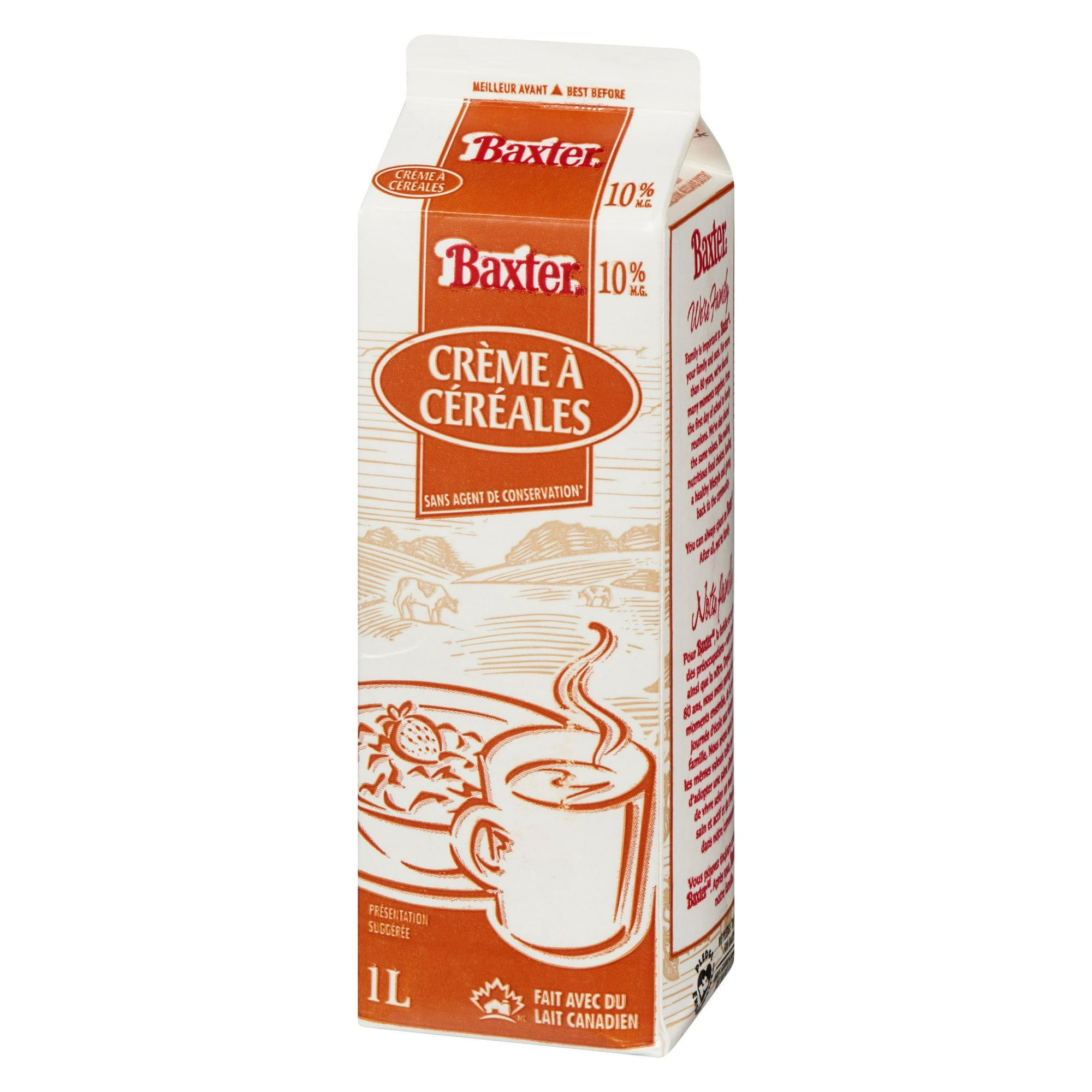 Baxter 10% Cereal Cream, 1L