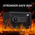 thumbnail image 3 of 0.4 cubic feet fireproof, waterproof, keypad small safe, solid alloy steel office hotel home mini safe, black., 3 of 4