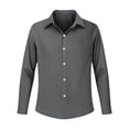 thumbnail image 4 of Babysbule Women's Crinkled Gauze Button Down Shirt, Long Sleeve Turn-Down Collar Loose Fit Blouse for Casual Daily & Office Wear, 4 of 5