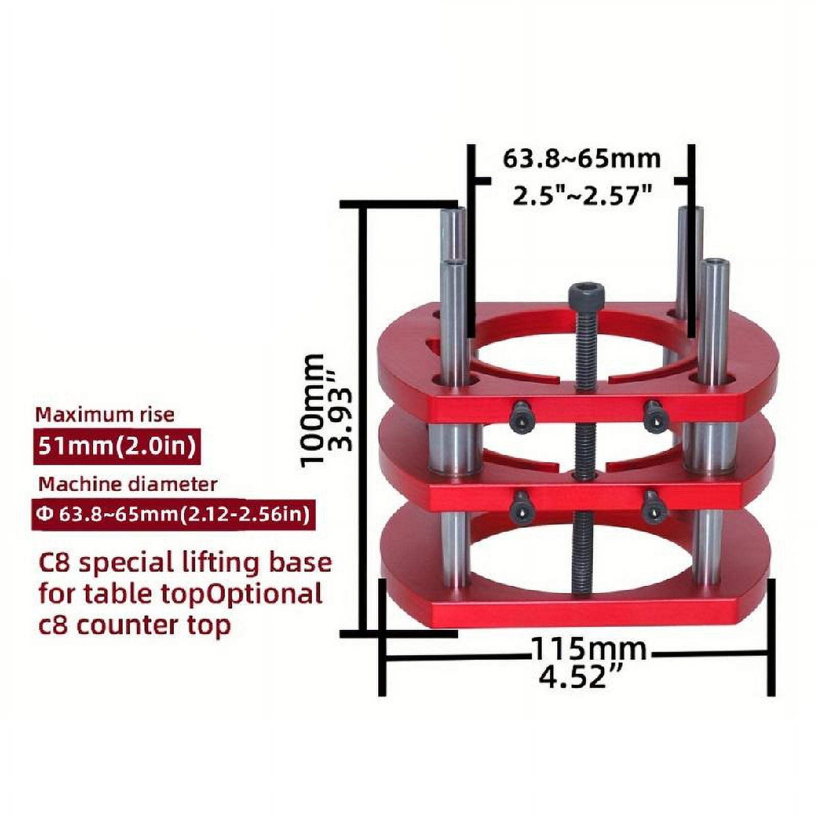 ZPAQI Router Lifting Engraving Trimmer Wood Router Table Insert Plate for 64-66mm
