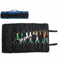 thumbnail image 1 of Tool Roll Bag, 37 Pocket Tool Bags, Multi-Purpose Tool Roll Up Bag, Tool Wrap Roll Organisers, Portable Tool Pouch, Screwdriver Spanner Roll Tools Storage - Blue, 1 of 4