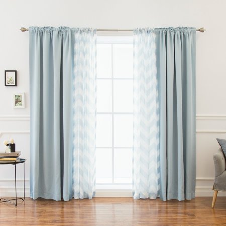 Best Home Fashion Chevron Sheer And Solid Blackout Mix And Match