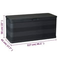 thumbnail image 4 of vidaXL Garden Storage Box Black 117x45x56 cm, 4 of 5