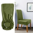 thumbnail image 1 of Labymos Stretch Solid Pu Leather Waterproof Dining Chair Cover Slipcover Removable Washable Short Dining Chair, 1 of 8