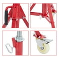 thumbnail image 4 of EDTara Support de Vérin à Tête en V avec Roulettes, Hauteur Réglable de 28 à 52 Pouces, Capacité de 1/8 Pouces-12 Pouces, Capacité de Charge de 2500 lb, Corps en Acier au Carbone Robuste, Supports de Vérin en Acier avec Pattes Pliantes Portatives, 4 of 9