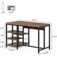 thumbnail image 2 of Tribesigns Kitchen Island with Storage Shelves,Small Dining Island Table with 5 Shelves for kitchen, MDF and Metal,Rustic Brown, 2 of 7