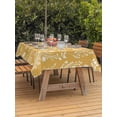 thumbnail image 3 of Outdoor Tablecloths with Umbrella Hole & Zipper, Yellow Botanical Rectangle Tablecloth 52x70 Inch, Spring Summer Chic Wildflowers Waterproof Table Cloth, Patio/Pool/Picnic Table Covers, 3 of 8