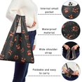 thumbnail image 5 of 5 Pack Foldable Shopping Bag,Spooky Pumpkin Faces Halloween Pattern Reusable Grocery Bags with Pockets,Large Reusable Tote Bags with Handles Waterproof & Lightweight, 5 of 6