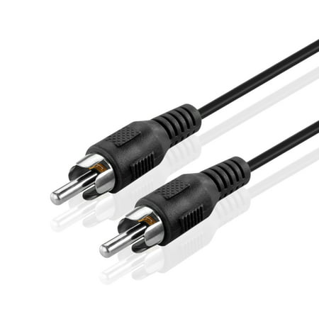 Subwoofer S/PDIF Audio Digital Coaxial RCA Composite Video Cable (15 Feet) - Gold Plated Dual Shielded RCA to RCA Male Connectors Black for Home Theater, HDTV, Digital Video (Best Audio Cables For Home Theater)