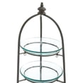 thumbnail image 4 of DecMode Traditional 38 X 15 Inch Clear Glass and Iron 3-Tier Bowl Stand, 4 of 5