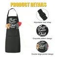 thumbnail image 3 of AOWOO Funny Cooking Aprons for Men Women - Cotton Apron with 2 Pockets for Dad Mom, Adjustable Kitchen Cooking Aprons, BBQ Grilling Chef Apron - Father's Day Gifts for Dad Husband, 3 of 7