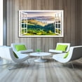 thumbnail image 4 of Window View of Green Hills Canvs Art Fake Open Window Wall Art Mountain Framed Painting For Livingroom Office Bedroom Ready to Hang, 4 of 6