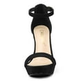 thumbnail image 3 of BLISSFUL STEP Women's Open Toe Platform Ankle Strap Chunky Heel Sandals, 3 of 7