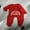 Red, variant on BemeyourBBs Baby Christmas Footie Romper Zip Front Embroidered Infant Jumpsuit