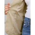 thumbnail image 6 of DARING DIVA Women's Ruched 3/4 Sleeve Shawl Collar Dressy Suit Jacket XS Khaki, 6 of 6