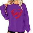 thumbnail image 2 of FDGIU ‌Women's Love Heart Sweatshirt, Valentine's Day Graphic Tee Long Sleeve Casual Top for Party & Gift Exchange, 2 of 7